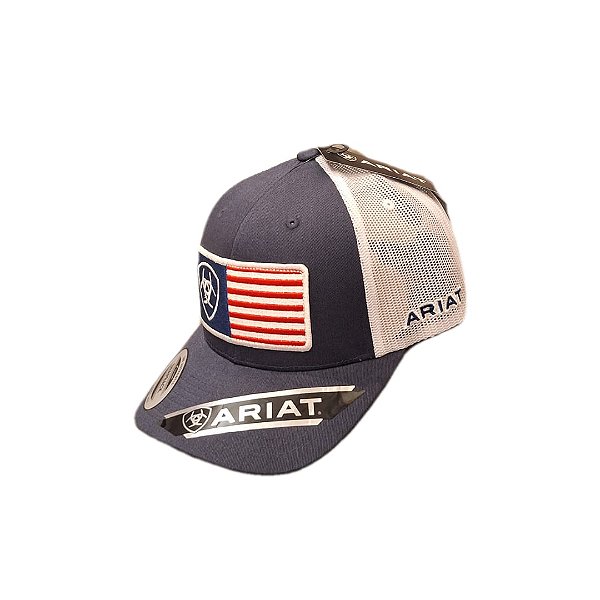 BONÉ ARIAT IMPORTADO 1517603 AZUL COM LOGO USA