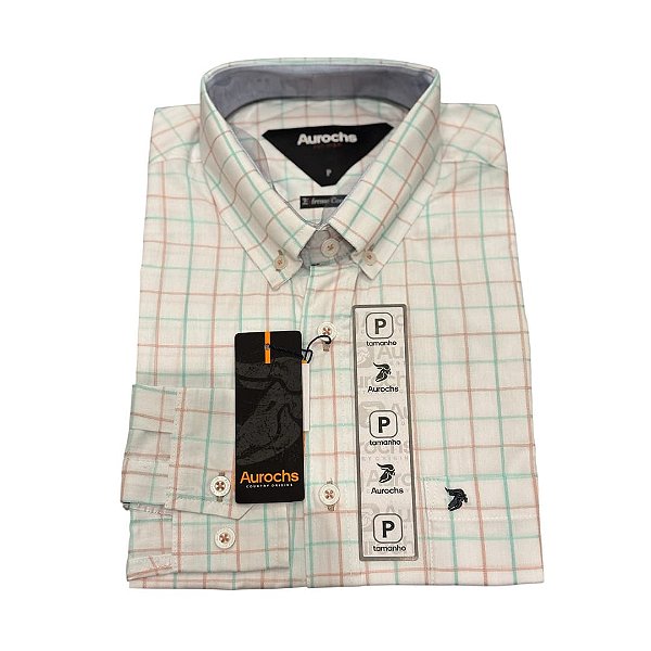 CAMISA AUROCHS XADREZ M.L  BRNC/VRD