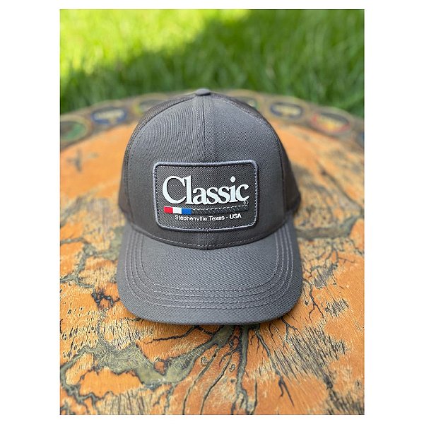 BONÉ CLASSIC CINZA LOGO BRANCO