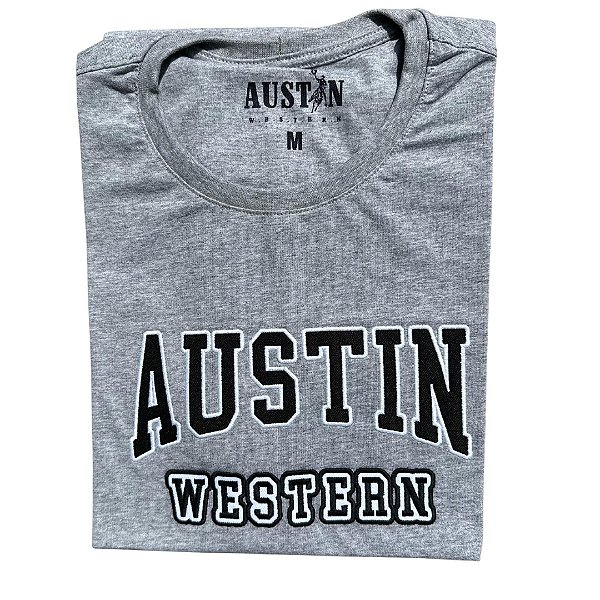 CAMISETA AUSTIN CINZA C/ PRETO