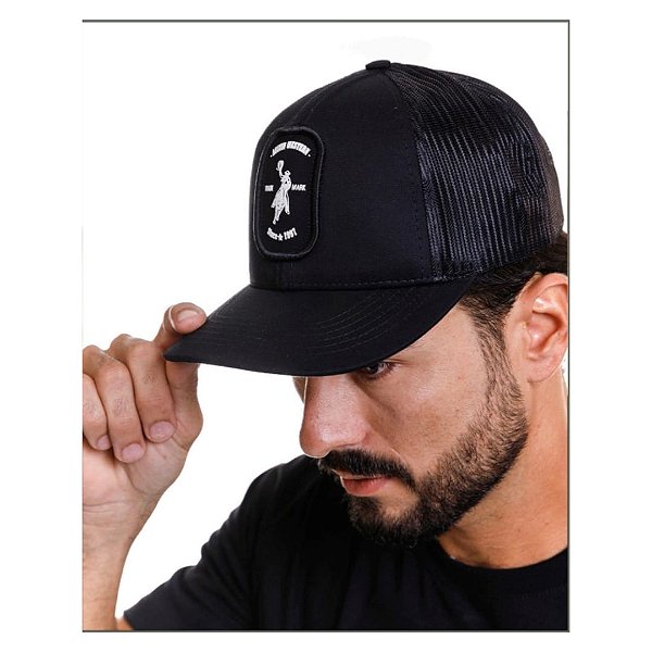 BONÉ AUSTIN WESTERN PRETO C/ BRANCO