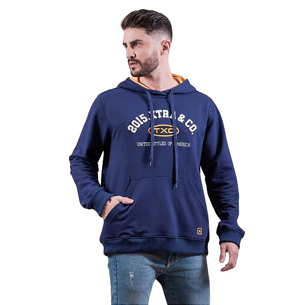 MOLETOM TXC 3426 C/ CAPUZ MARINHO