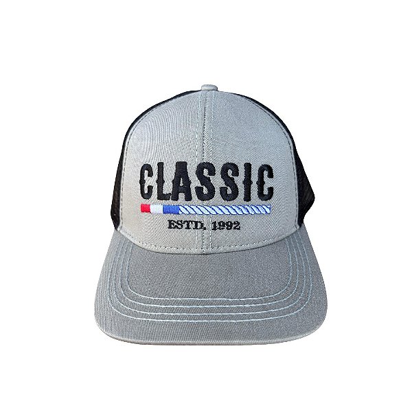 BONÉ CLASSIC CINZA LOGO CLASSIC PRETO 1992
