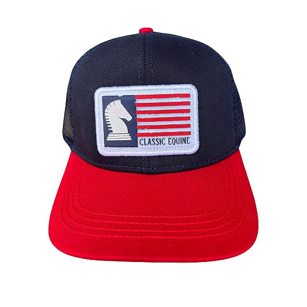 BONÉ CLASSIC AZUL LOGO USA EQUINE