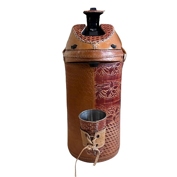 GARRAFA COURO 5L VINHO BALAIADA METADE