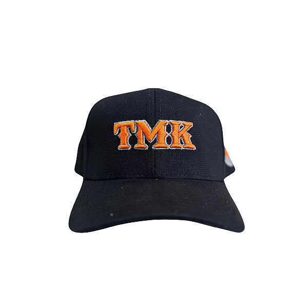 BONÉ TOMAHAWK PRETO LOGO LARANJA