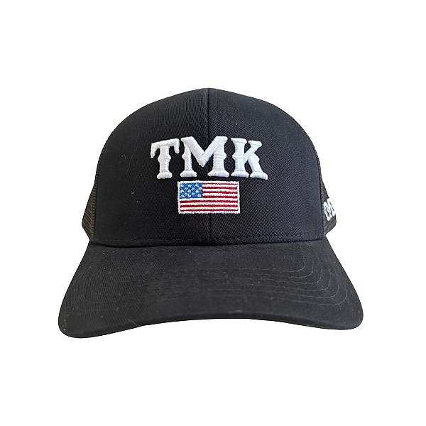 BONÉ TOMAHAWK PRETO LOGO BRANCA