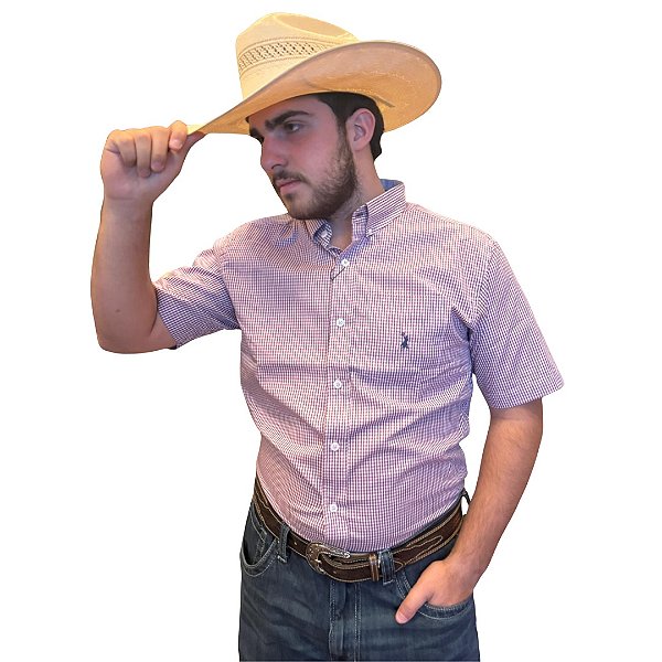 CAMISA M/C AUSTIN WESTERN 07 ROSA
