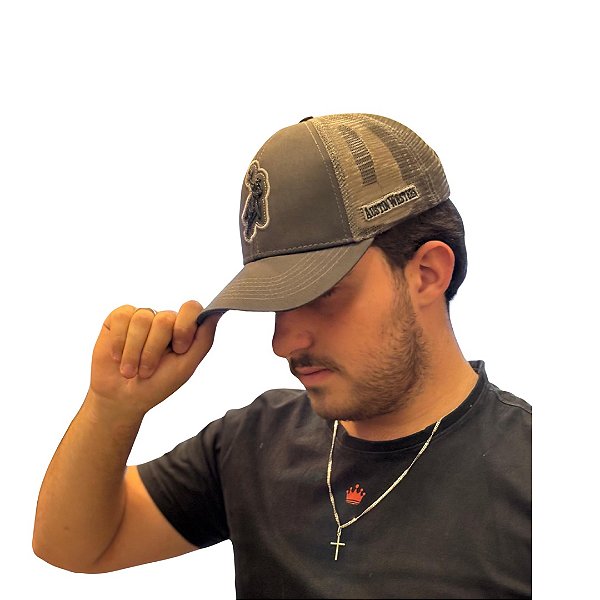 BONÉ AUSTIN WESTERN CINZA ESCURO