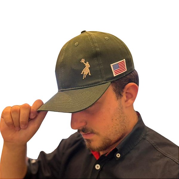 BONÉ AUSTIN WESTERN SOFT VERDE ESC. LOGO BEGE
