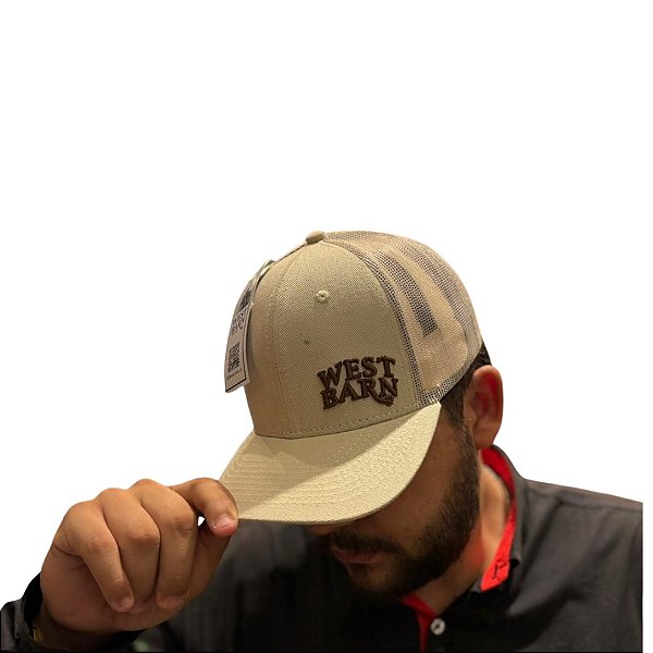 BONE WEST BARN BEGE LOGO MARROM