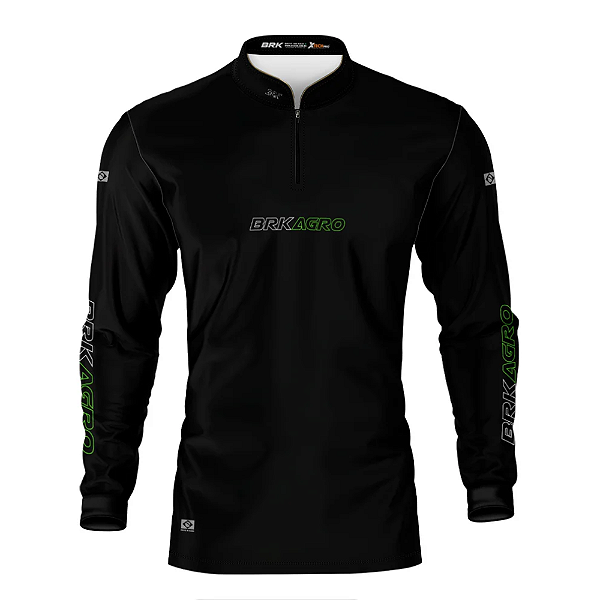 CAMISETA UV BRK C01458 MESCLA PRETA