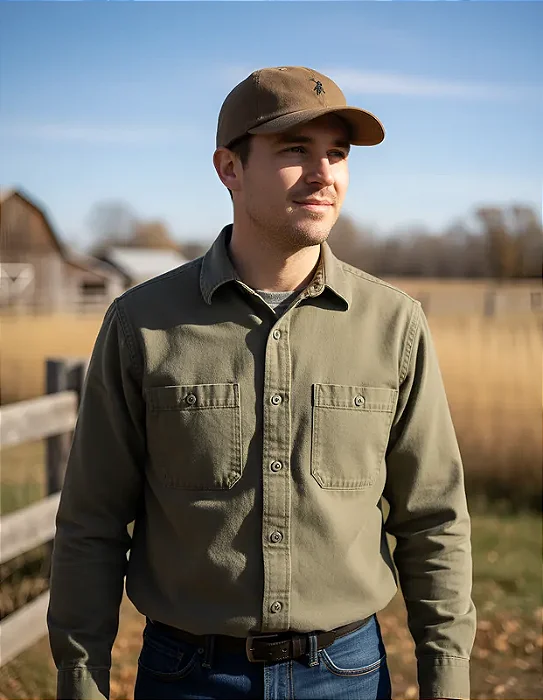 BONÉ AUSTIN WESTERN SOFT MARROM LOG PTO