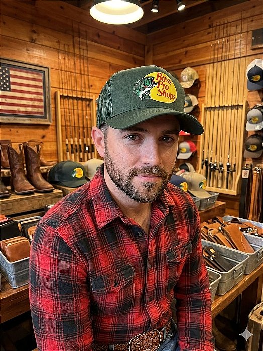 BONE IMP. BASS PRO SHOPS VERDE TELA VERDE