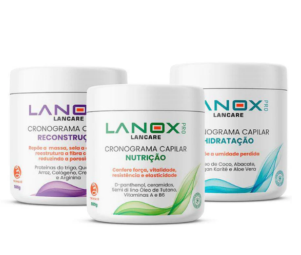 Linha Completa Cronograma Capilar Lancare Lanox