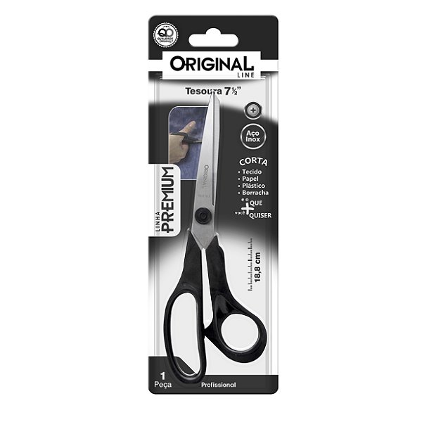 Tesoura 7 1/2 Aço Inox Linha Premium – SL0103 Original Line