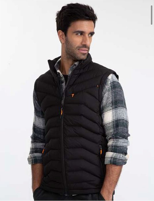 Colete puffer premium preto
