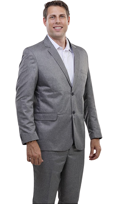 Costume Microfibra Grafite - Qualidade Premium para um Look Impecável