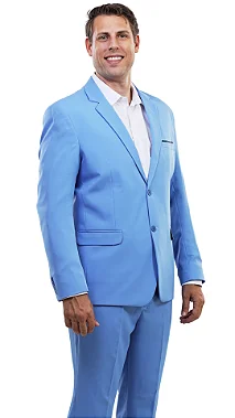 Costume Microfibra Gabardine Azul Bebê/Glacê - Vista-se para o Sucesso: Seu Traje para Conquistar o Mundo