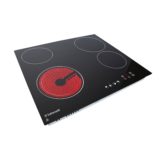 Fogão Cooktop 4 Bocas Elétrico Touch Vitrocerâmico 220v