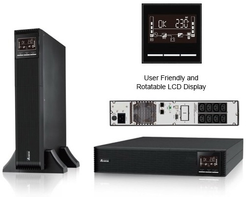 Nobreak 2kVA UPS Delta Amplon MX DUPLA CONVERSÃO, Série MX, Monofásica 230V Rack/Torre - MX-2K