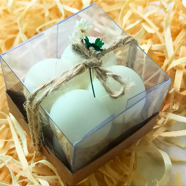 Vela Lembrancinha Mini Bubble com caixinha - 10 unidades