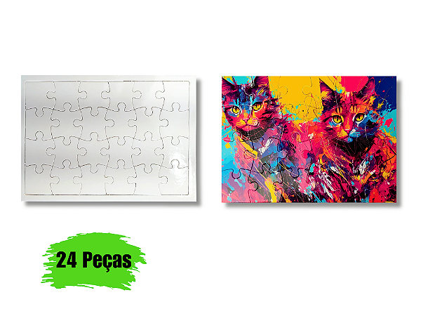 Kit Quebra-Cabeça 24 Peças - A4 Aladim Brindes (05 Unidades)