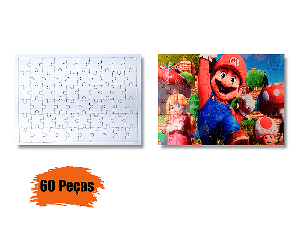 Kit Quebra-Cabeça 60 Peças - A4 Aladim Brindes (05 Unidades)
