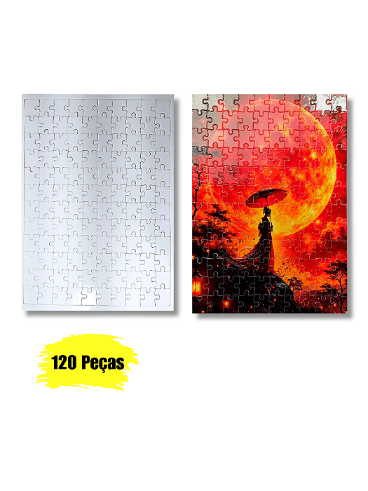 Kit Quebra-Cabeça 120 Peças - A3 Aladim Brindes (05 Unidades)