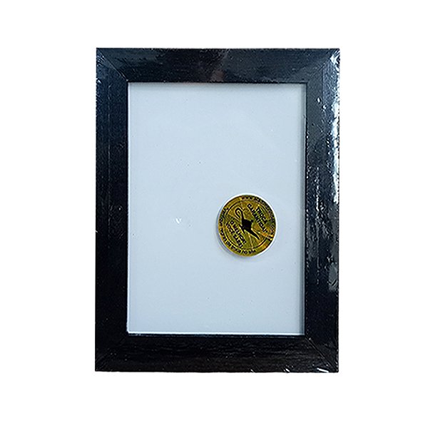 Moldura De Madeira Rústica Preta 20x30 Com Papel Sublimático Aladim Brindes (01 Unidade)