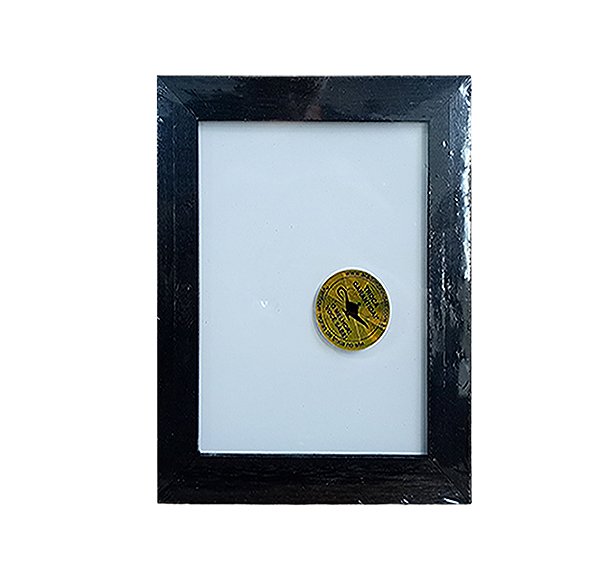 Moldura De Madeira Rústica Preta 30x40 Com Papel Sublimático Aladim Brindes (01 Unidade)