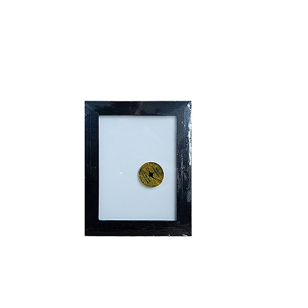 Moldura De Madeira Rústica Preta 10x15  Com Papel Sublimático Aladim Brindes (01 Unidade)
