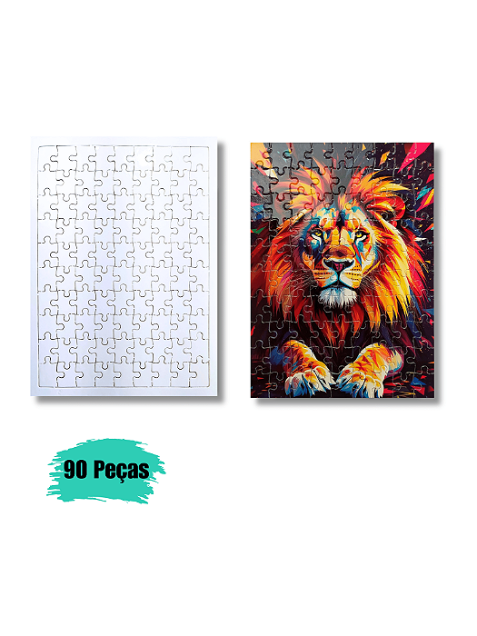 Kit Quebra-Cabeça 90 Peças - A4 Aladim Brindes (05 Unidades)