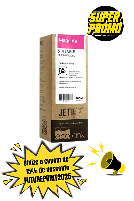 (C) Tinta Para Sublimação *Jet Ink Hd*  (S14 Eagle ) Magenta - 100ml (Caixinha)