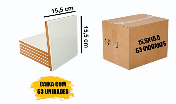 Caixa Azulejo Resinado 15,5x15,5 Aladim Brindes (63 Unidades)