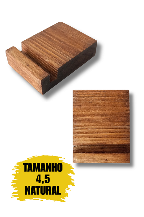 Kit Suporte De Madeira Natural Mini 4,5 cm Aladim Brindes (05 Unidades)
