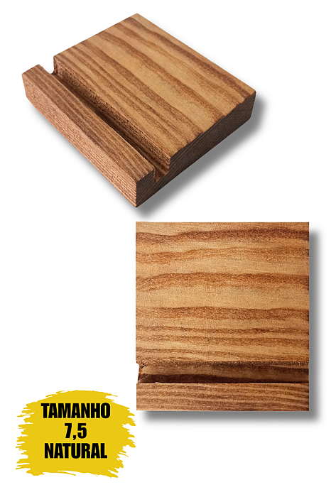 Kit Suporte De Madeira Natural Mini 7,5 cm Aladim Brindes (05 Unidades)