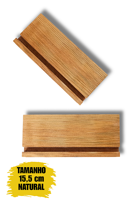 Kit Suporte De Madeira Natural 15,5cm Aladim Brindes (05 Unidades)