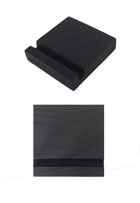 Kit Suporte De Madeira Preto Pequeno 7,5 cm Aladim Brindes (05 Unidades)