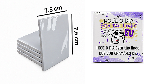 kit Azulejo Resinado brilho 7,5x7,5 *imã* Aladim Brindes (05 Unidades)