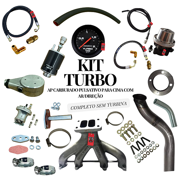 KIT TURBO AP CARBURADO PULSATIVO PARA CIMA COM AR/DIREÇÃO