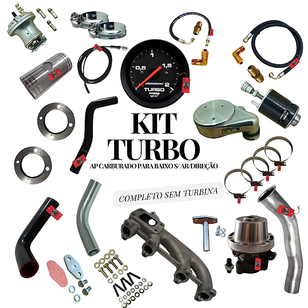 KIT TURBO AP CARBURADO MONO PARA TRAS C/ AR/DIREÇÃO