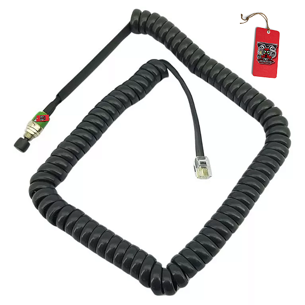 CHICOTE ESPIRALADO C/ BOTAO E CONECTOR 3 STEP - ODG