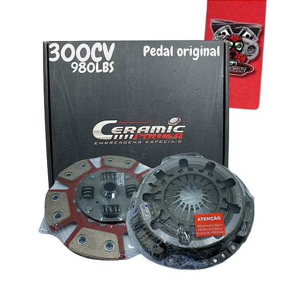 KIT EMBREAGEM AP 8V LIGHT PEDAL LEVE 300CV - CERAMIC POWER