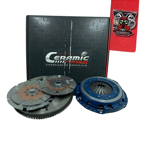 KIT EMBREAGEM MULTIDISCO LIGHT CARBONO ESTRIA 8V - CERAMIC POWER