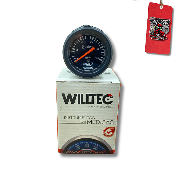 MANOMETRO PRESSAO DE OLEO 0-10BAR  52MM - WILLTEC
