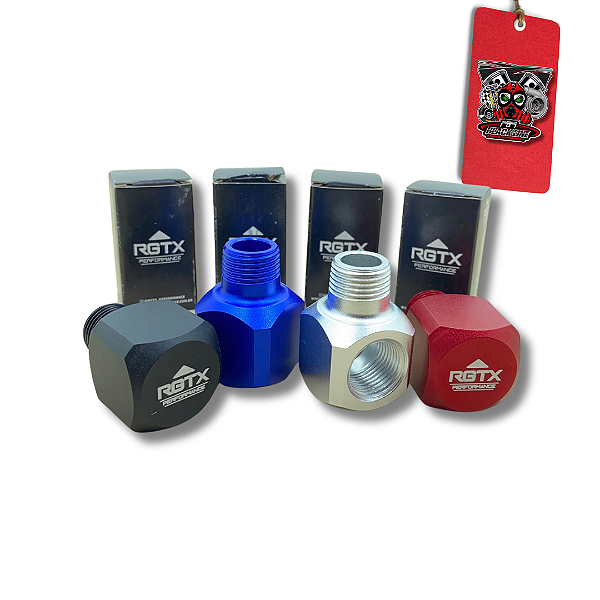 ADAPTADOR NIPLE 3/8 NPT 90° BILLET - RGTX