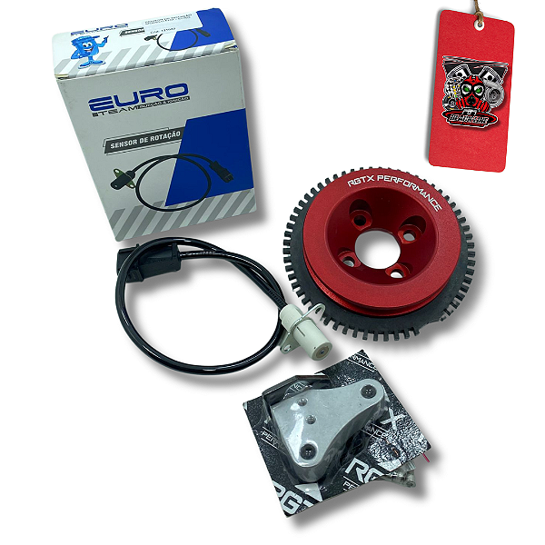 POLIA DO VIRA AP + SENSOR + SUPORTE VERMELHO - RGTX