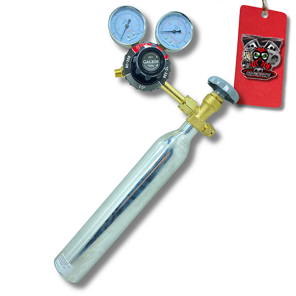 GARRAFA DE CO2 MODELO BIONDO + KIT MANOMETRO E REGULADOR - IMP