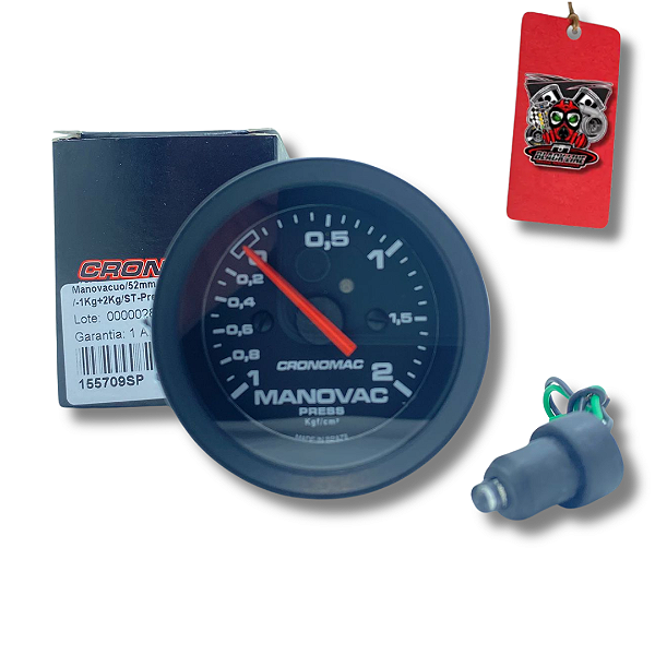 MANOMETRO DE TURBO MANOVACUO -1KG A + 2KG - CRONOMAC